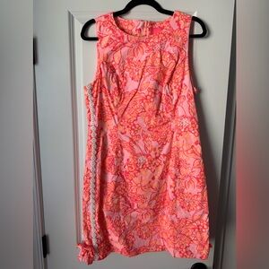 Lilly Pulitzer Vibrant Pink and Orange Floral Mini Dress